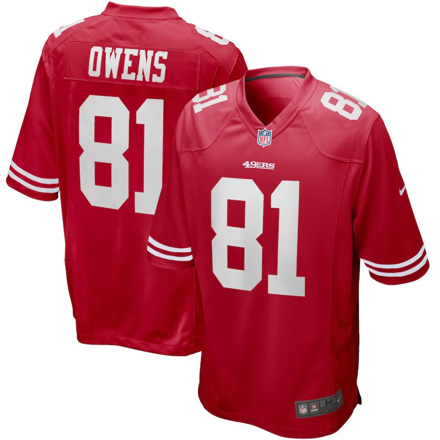Men San Francisco 49ers #81 Terrell Owens Nike Scarlet Game Retired Player NFL Jersey->san francisco 49ers->NFL Jersey